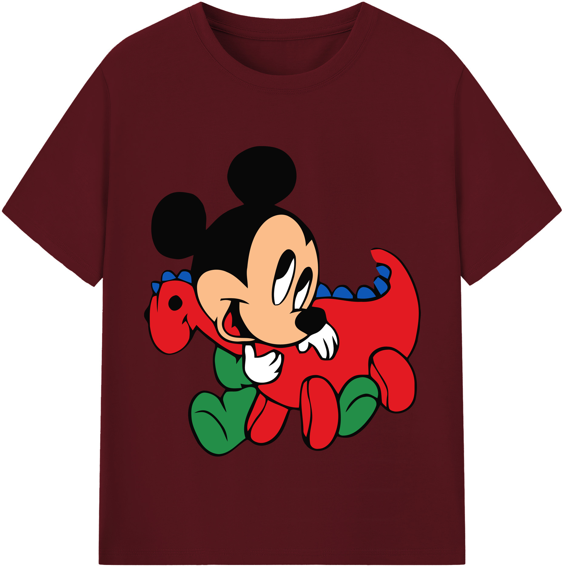 （画像用） ミッキーマウス Mickey Mouse 綿100％半袖Tシャツ（フロントプリント）